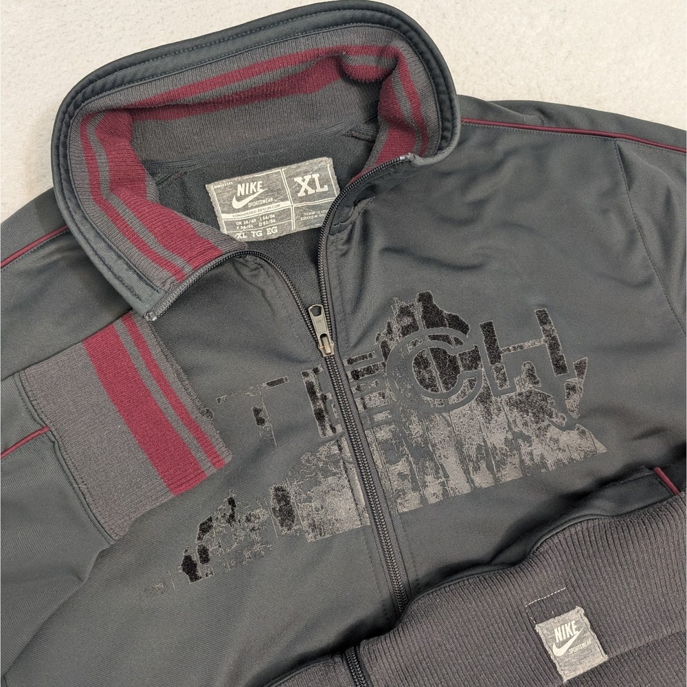 VIRGINIA TECH Windbreaker Men's XL Y2K‎ NIKE Team Full Zip Jacket